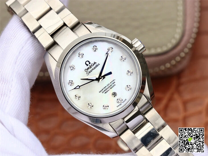 Omega Seamaster 231.10.34.20.55.002 Aqua Terra 150M 3S Factory 1:1 Best Edition Replica Watch White Diamond Dial